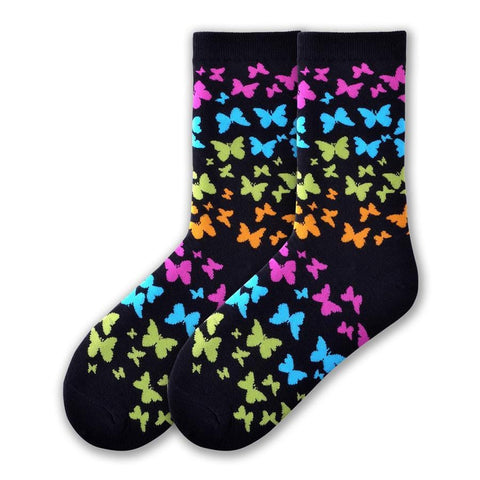 Bold Poppies Flower Socks - Knee High
