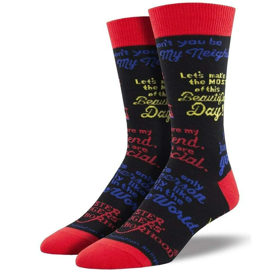 Mister Rogers Quotes Sock Men’s Crew Socks Men's / Black