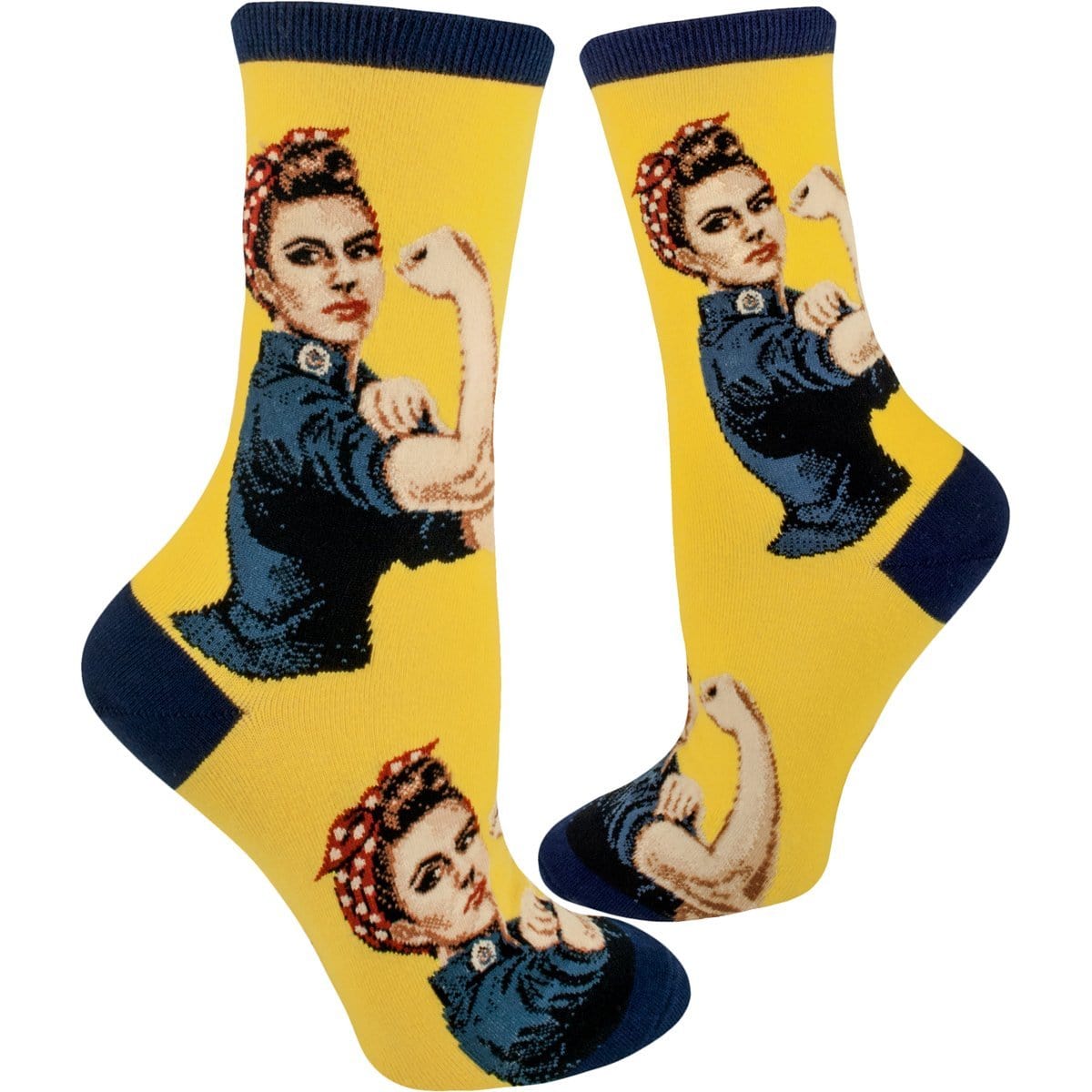 Rosie the Riveter Women's Crew Sock Navy