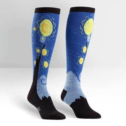 American Pi Womens Geeky Wide-Calf Knee High Socks