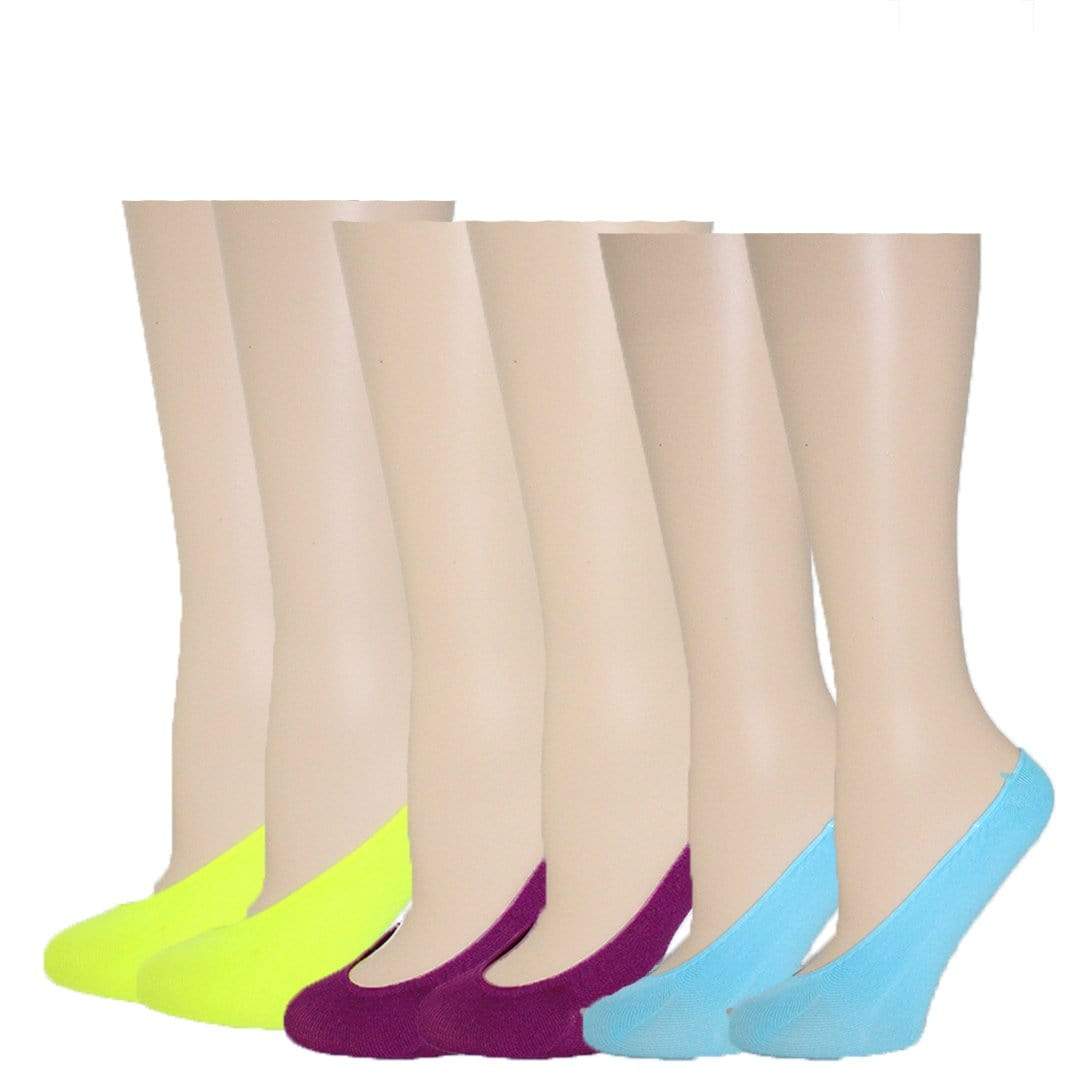 neon no show socks