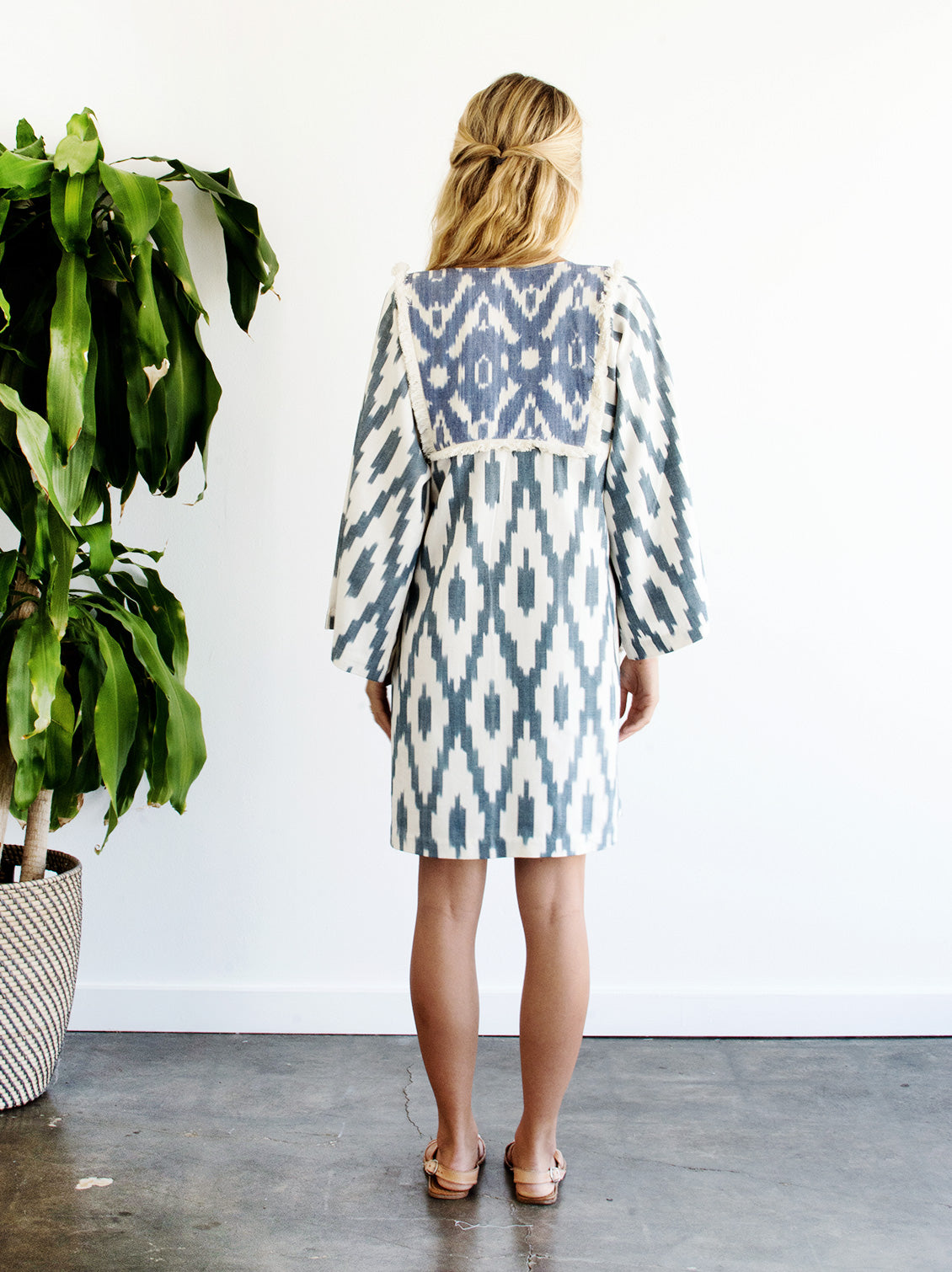 Kosmic Blues Mini Kaftan Dress