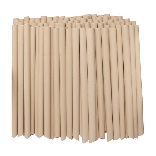 PandaBoard Compostable Bamboo Fiber Boba/Milkshake/Smoothie Straws - Wrapped - Bag of 80