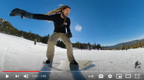 Austin Keen Skimboarding on Snow