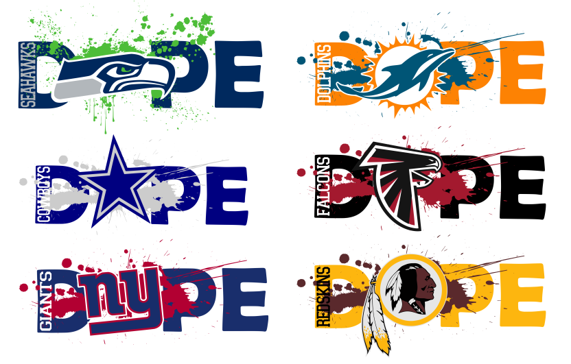 Download NFL Football DOPE BUNDLE 32 TEAMS SVG PNG Digital Design - Lux & Co