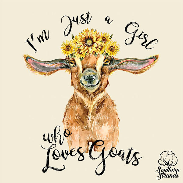 Download Im Just A Girl Who Loves Goats Sublimation Transfer Lux Co