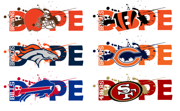 Download NFL Football DOPE BUNDLE 32 TEAMS SVG PNG Digital Design - Lux & Co