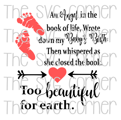 Download An Angel In The Book Of Life Baby Birth Too Beautiful For Earth Svg Fi Lux Co