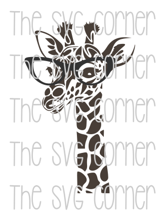 Giraffe Wearing Glasses SVG File – Lux & Co