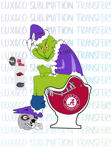 Download Grinch LSU Shitting on Alabama Bama Football Sublimation ...