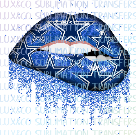 ***SALE*** Dallas Cowboys Football Dripping Lips Sublimation Transfer