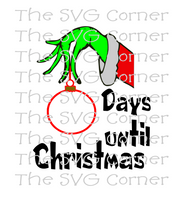 Download Grinch Hand Countdown Days Until Christmas Winter Holiday Svg File Lux Co
