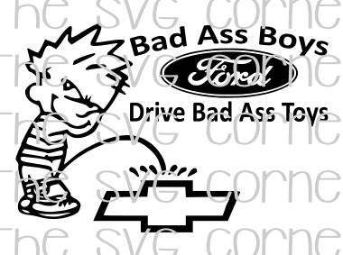 Download Bad Ass Boys Ford Chevy SVG File - Lux & Co