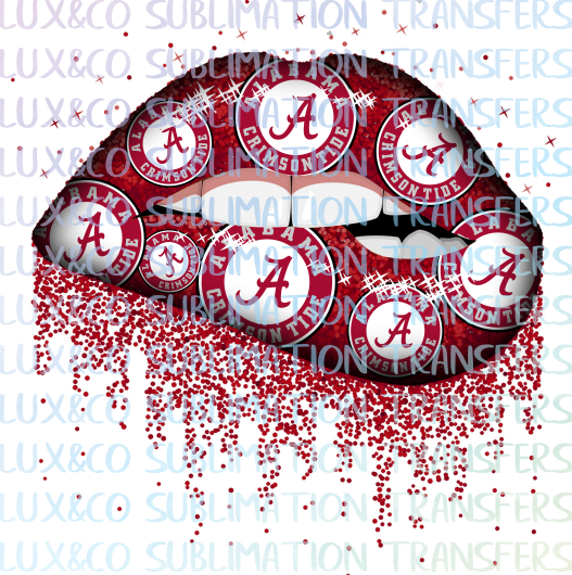 Alabama Crimson Tide Football Dripping Lips Sublimation ...