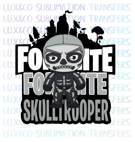 Fortnite Skulltrooper Sublimation Transfer The Svg Corner