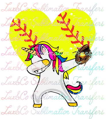 Download Dabbing Unicorn Softball Sublimation Transfer - The SVG Corner