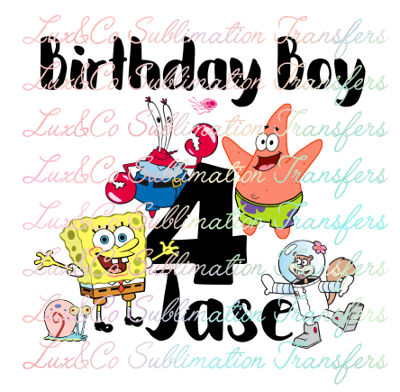 Download Spongebob Birthday Sublimation Transfer Lux Co
