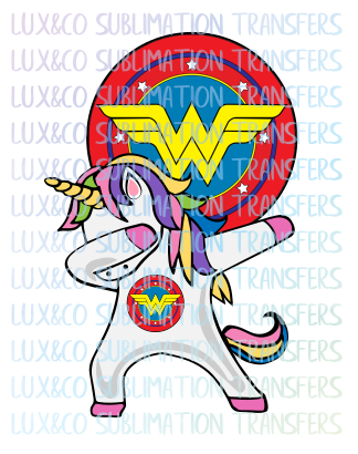 Download Dabbing Unicorn Wonder Woman Sublimation Transfer - The SVG Corner