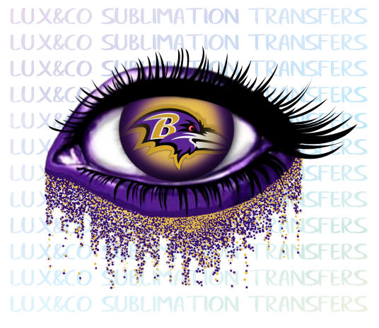 Baltimore Ravens Glitter Eye Sublimation Transfer The Svg Corner