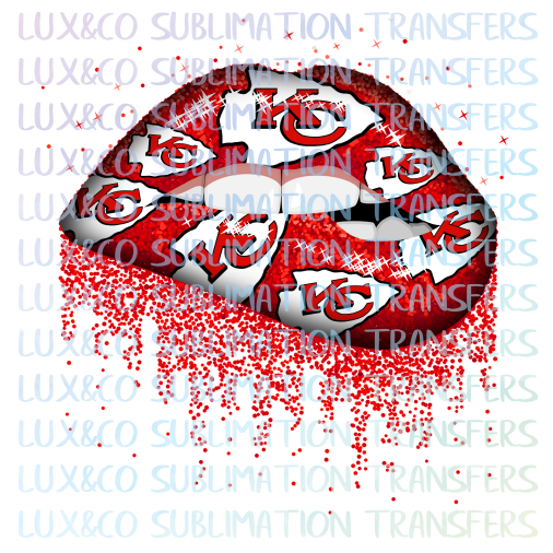 Download Kansas City Kc Chiefs Football Dripping Lips Sublimation Transfer Lux Co
