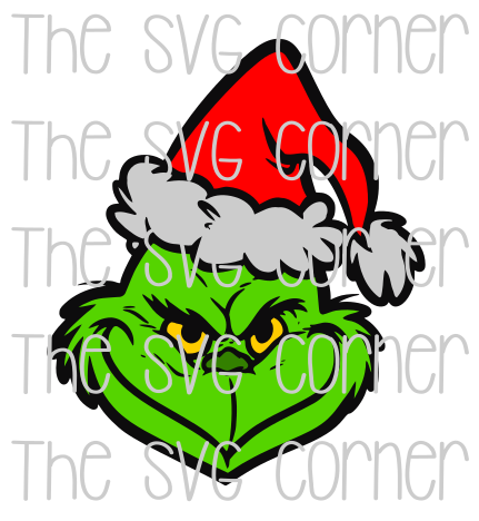 Download Grinch Head Face Winter Christmas Holiday SVG File - Lux & Co