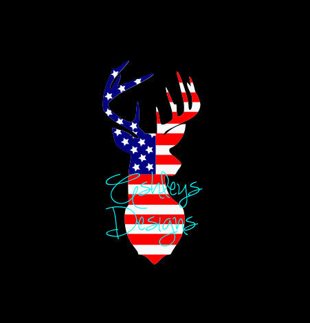 Download 4th of July Buck Deer American Flag Head SVG File - The ...