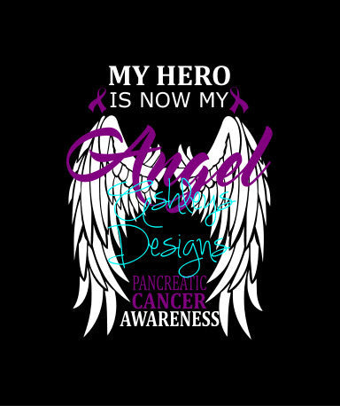 Download My Hero Is Now My Angel Pancreatic Cancer Awareness Svg File Lux Co