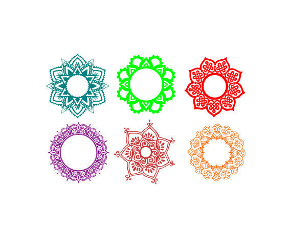 Download Mandala Flower Monogram SVG File - The SVG Corner