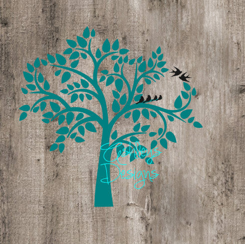 Download Tree with Birds SVG File - Lux & Co