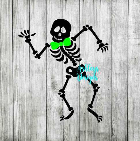 Download Dancing Skeleton Bow Tie Halloween Svg File Lux Co