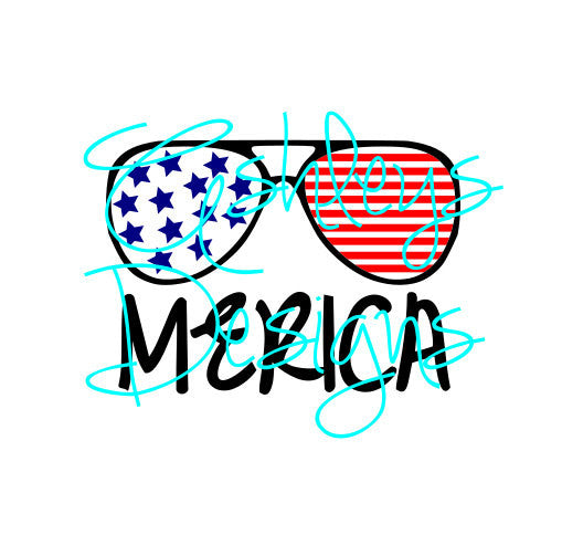 Download Merica America Sunglasses American Flag SVG File - The SVG ...