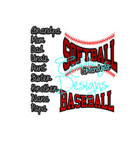 Download Baseball Softball Grandma Mom Grandpa Dad Brother Sister Nana Papa Svg Lux Co