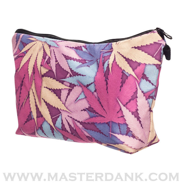 Dank Master 420 Apparel weed clothing, marijuana fashion, cannabis shoes, and hats for stoner men and women pink pouch makeup bags