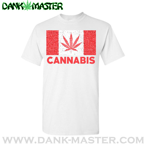 Dank Master Canadian Cannabis Flag T-Shirt Legalization Weed