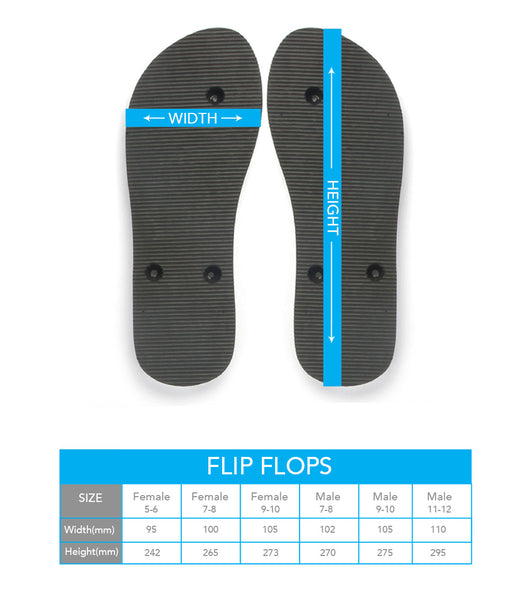 Dank Master Flip Flops Size Chart