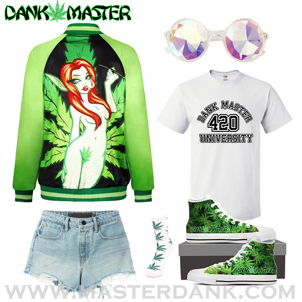 Dank Master 420 Apparel weed clothing, marijuana fashion, cannabis shoes, hoodies, pot leaf shirts and hats for stoner men and women.