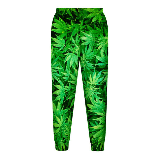 Dank Master Green Weed Leaf Sweatpants