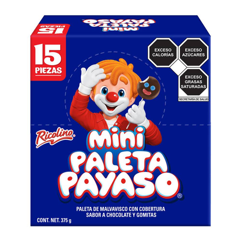 Mini Paleta Ricolino Payaso Con 15 Pzas