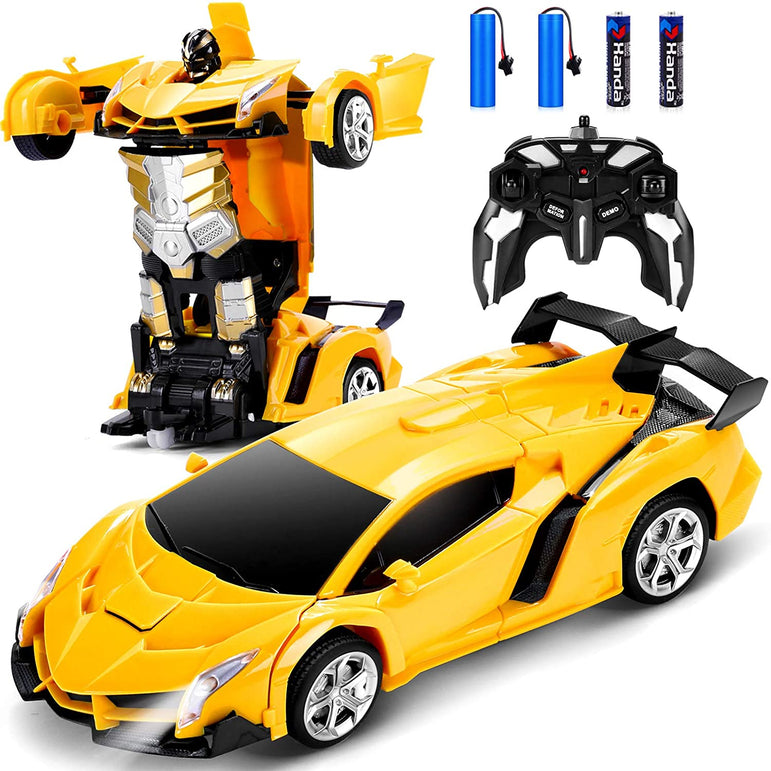 remote control transforming stunt car