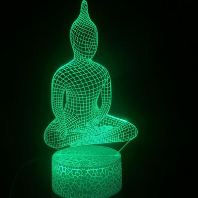Superbe Lampe Bouddha Hologramme méditation 3D !!!-Lampe-Mybouddha-7 couleurs sans telecommande-Lumineuse-Mybouddha