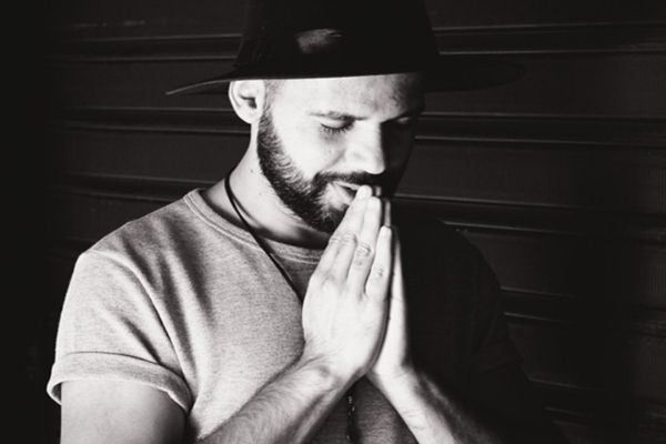 praying man during ritual