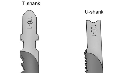 t-shank and u-shank blades