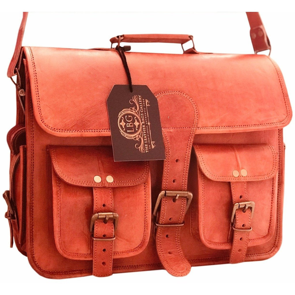 leather briefcase satchel