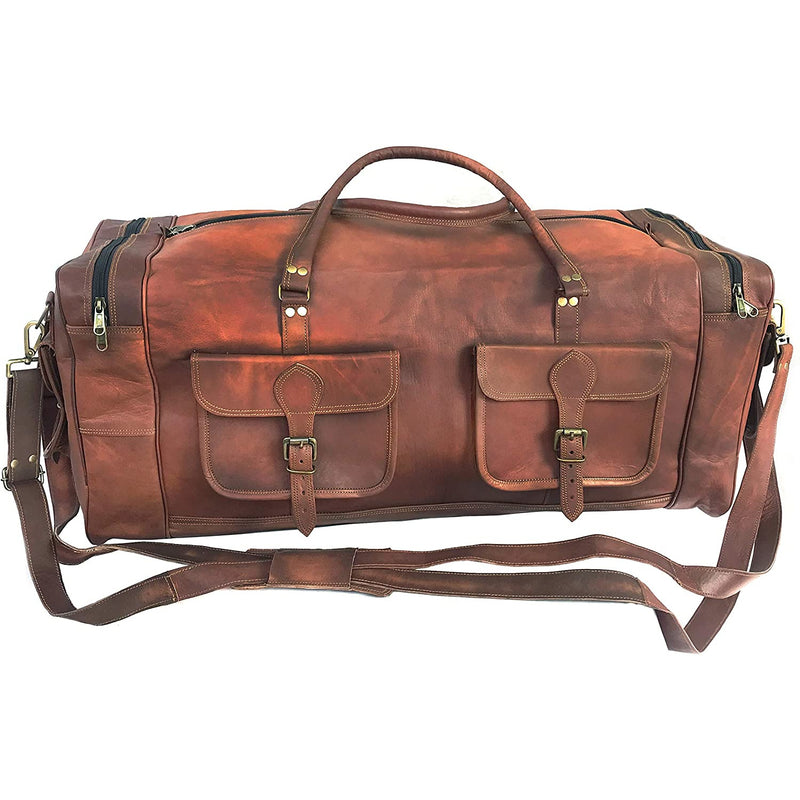 Large Vintage Leather Duffel Bag – Leather Bags Gallery