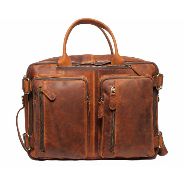 Handmade Vintage Brown Leather Briefcase | Leather Bags Gallery