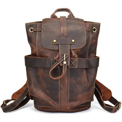 leather duffle bag backpack