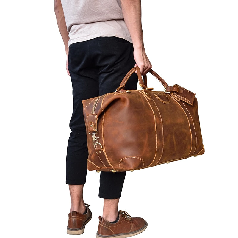 Crazy Horse Cowhide Leather Duffel Travel Bag – Leather Bags Gallery