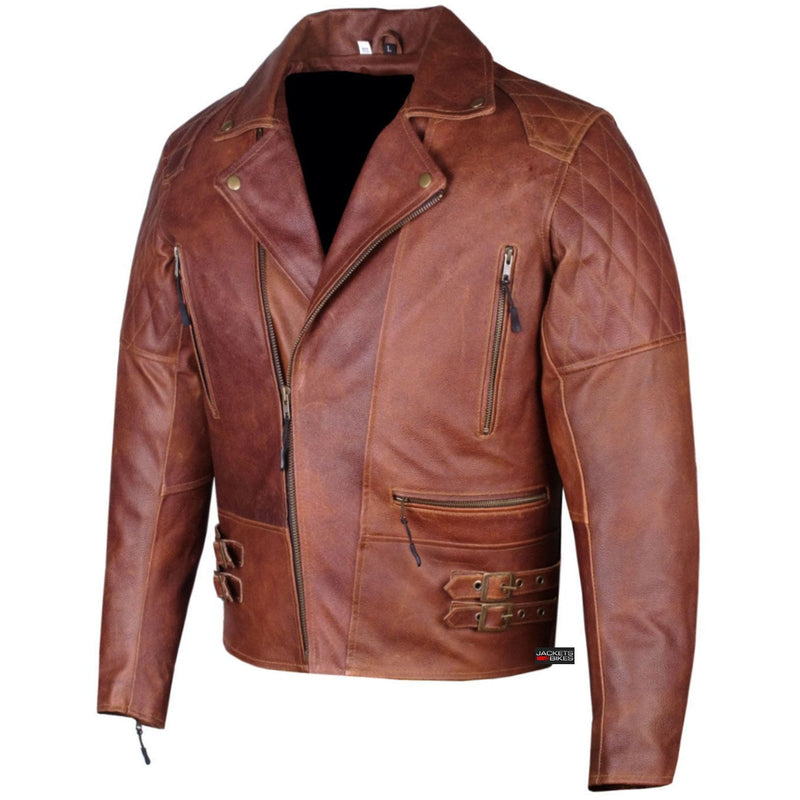 Motorcycle Distressed Biker Leather Armor Jacket | Leather Bags Gallery