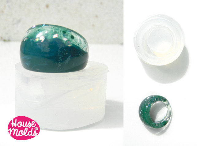 Bold Modern Ring Clear Mold , USA Size 9 1/4 ring mold,clear mold to m ...