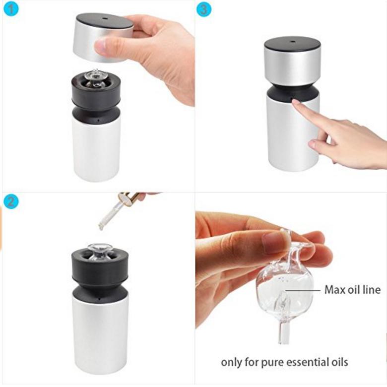 2ml Portable Essential Oil Nebulizer Diffuser With Battery & USB ...
